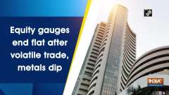 Equity gauges end flat after volatile trade, metals dip