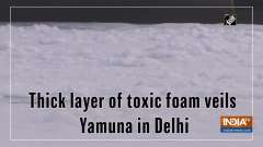 Thick layer of toxic foam veils Yamuna in Delhi