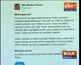 Ravi Shankar Prasad claimed that Twitter blocked his account for an hour
