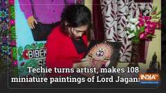 Techie turns artist, makes 108 miniature paintings of Lord Jagannath