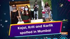 Kajol, Kriti and Kartik spotted in Mumbai