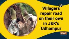 Villagers repair road on their own in J-K's Udhampur	