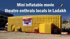 Mini inflatable movie theatre enthrals locals in Ladakh
