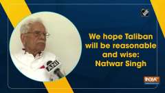 We hope Taliban will be reasonable and wise: Natwar Singh	