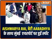 Aishwarya Rai and Aaradhya snapped at Mumbai airport as they return after Ponniyin Selvan shoot