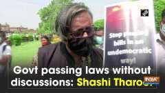 Govt passing laws without discussions: Shashi Tharoor	