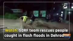 Watch: SDRF team rescues people caught in flash floods in Dehradun