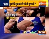 Ravi Dahiya bitten by opponent Nurislam Sanayev during his Tokyo Olympic semifinal bout