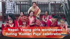 Nepal: Young girls worshipped during 'Kumari Puja' celebrations