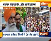 Haryana: Farmers continue sit-in protest at Mini Secretariat in Karnal 