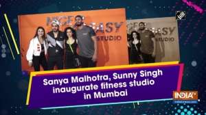 Sanya Malhotra, Sunny Singh inaugurate fitness studio in Mumbai