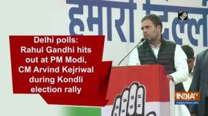 Delhi polls: Rahul Gandhi hits out at PM Modi, CM Arvind Kejriwal during Kondli election rally