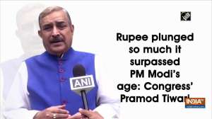 Rupee plunged so much it surpassed PM Modi's age: Congress' Pramod Tiwari