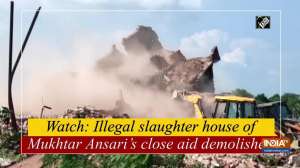 Watch: Illegal slaughter house of Mukhtar Ansari's close aid demolished