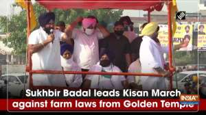 Sukhbir Badal leads Kisan March against farm laws from Golden Temple