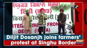 Diljit Dosanjh joins farmers' protest at Singhu Border