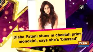 Disha Patani stuns in cheetah print monokini, says she's 'blessed'