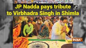 JP Nadda pays tribute to Virbhadra Singh in Shimla