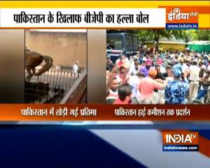 BJP hold protest in Delhi against vandalization of Maharaja Ranjit Singh statue in Pakistan
