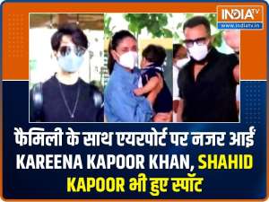 Kareena Kapoor Khan spotted at airport with family, Shahid Kapoor gets clicked